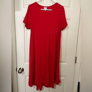 Brand new, never worn, Lularoe Carly Dress with pocket.  Size Large